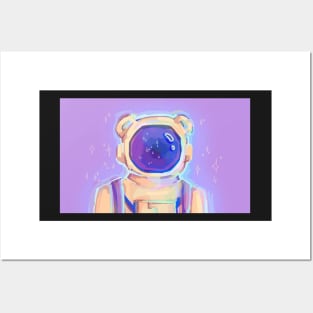 Bear in spacesuit Posters and Art